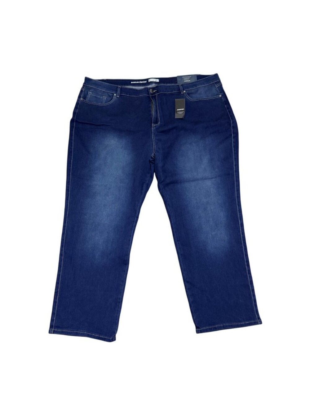 Avenue Butter Denim Jeans Womens Straight Leg Size 32 Dark Wash Soft Stretch